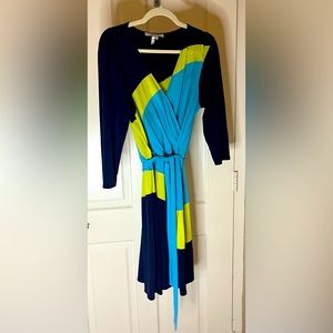 MAX & CLEO Faux Wrap Dress Sz XL